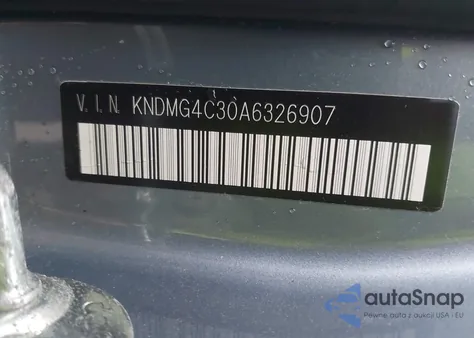 2010 Kia Sedona из США, поврежденный, VIN KNDMG4C30A6326907